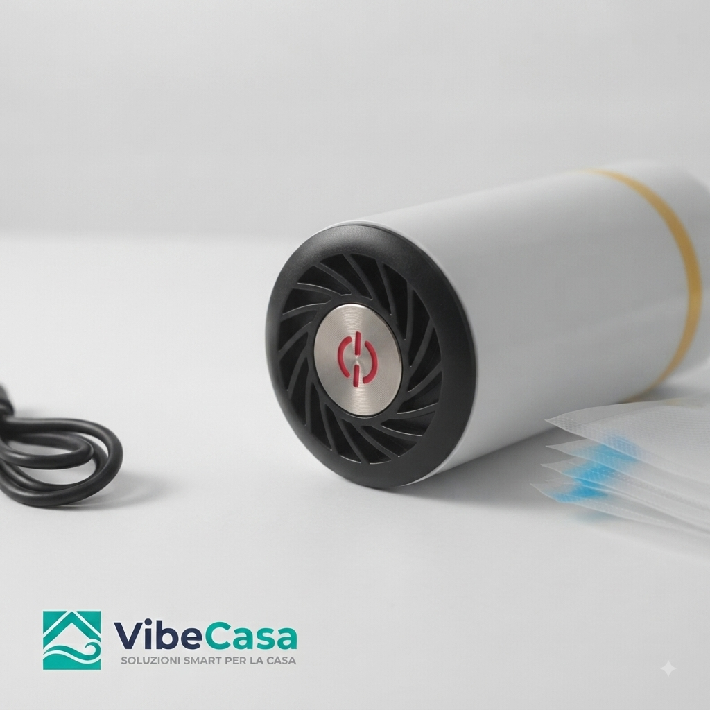 Pompa Elettrica per Sacchetti Sottovuoto VibeCasa™ – Ricaricabile USB